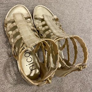 Gold sandals 7.5